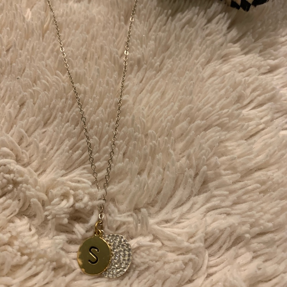 “S” monogram charm necklace